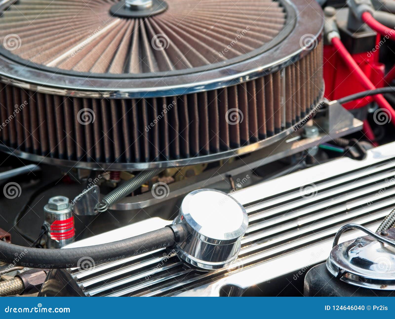 Vintage car engine stock photo. Image of tech, motor 124646040