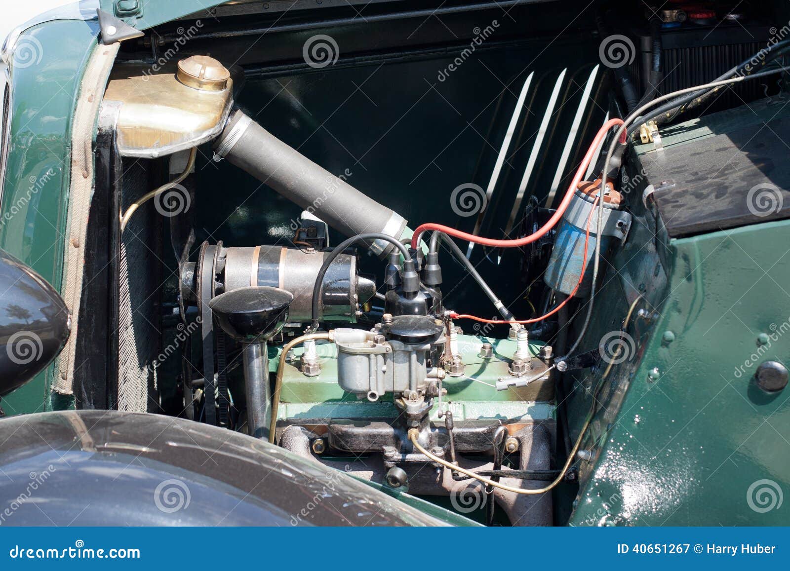 Vintage car engine detail stock image. Image of engine 40651267