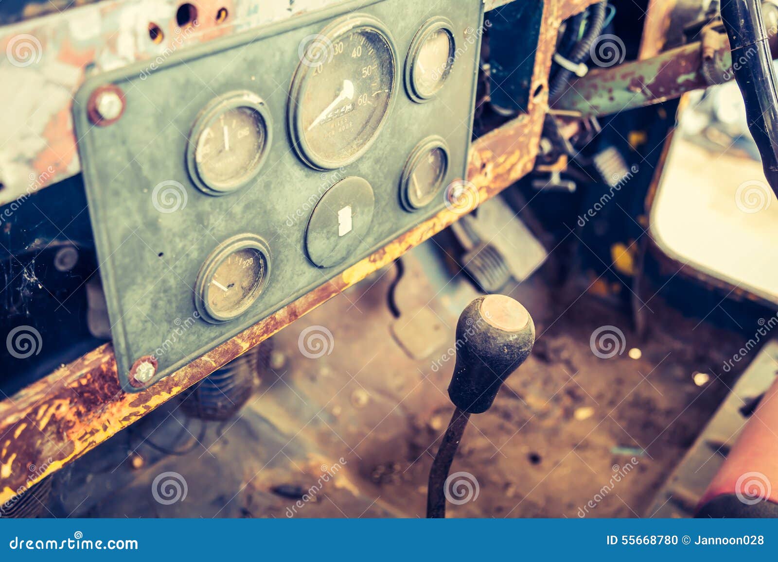 Vintage car gauge meter stock photo. Image of dashboard - 55668780