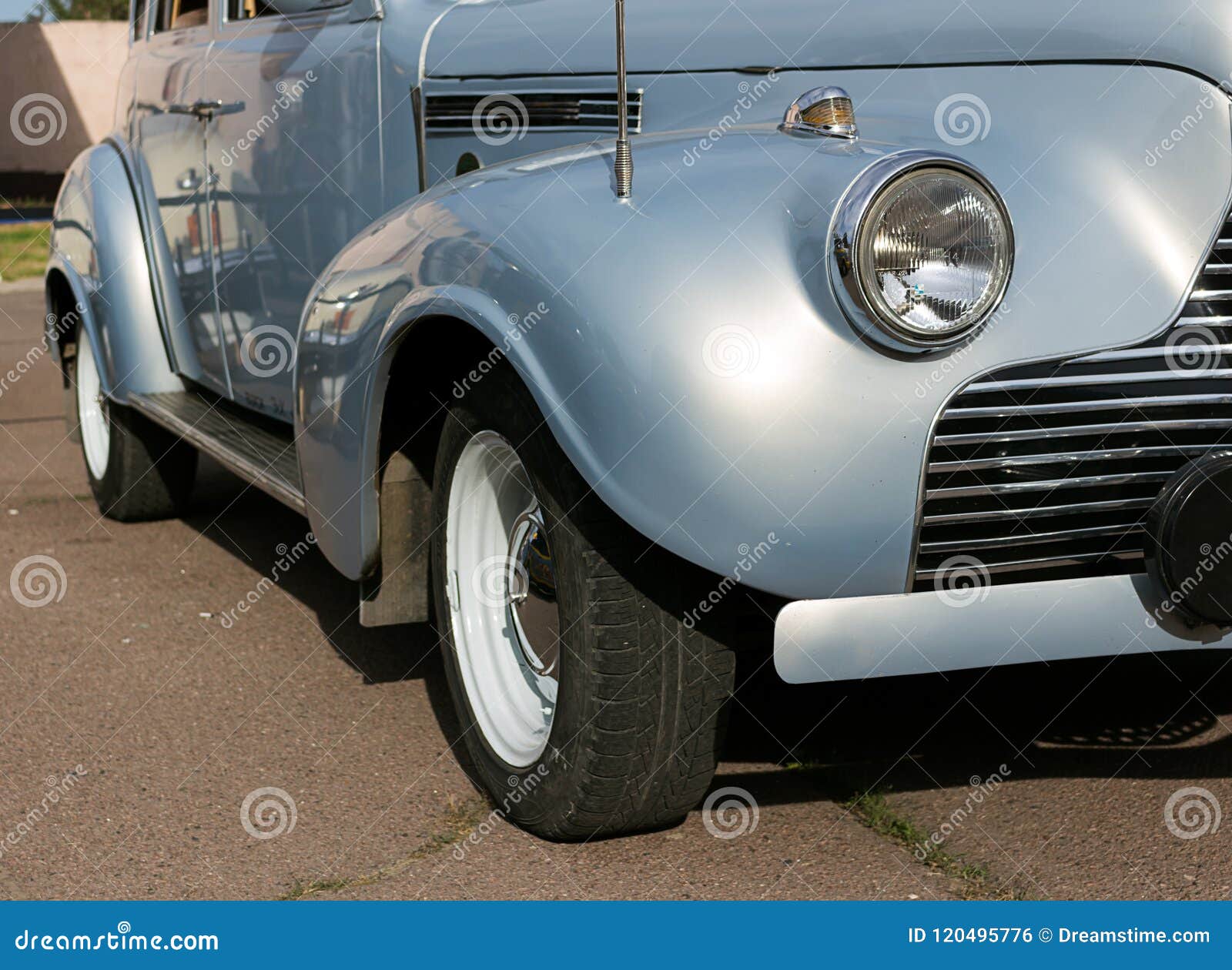 Vintage car headlight stock photo. Image of 50th, antique - 120495776