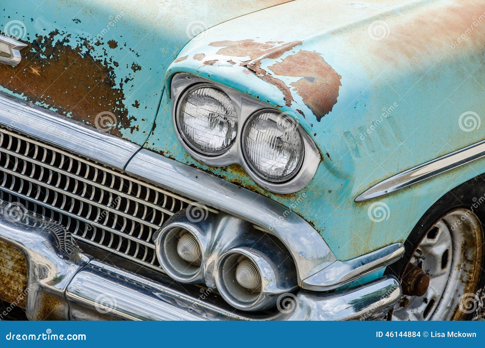 Vintage car headlights stock photo. Image of classic 46144884