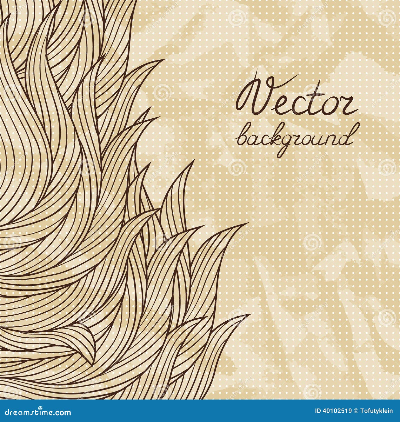 Vintage Card. Paper Background. Stock Vector Illustration of