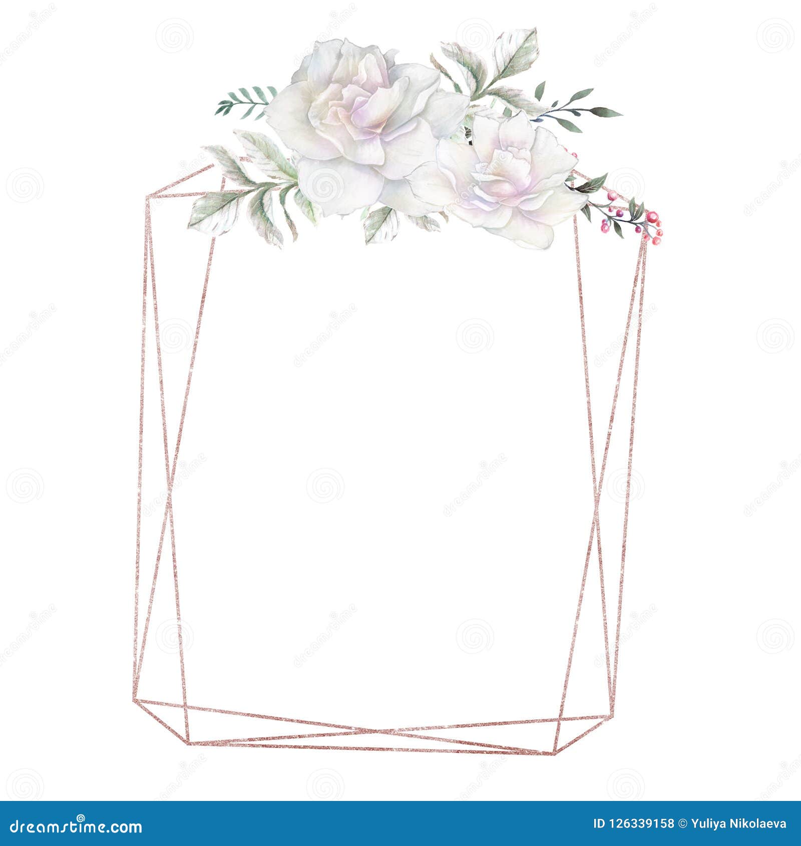 Vintage Card or Poster Template with Beautiful Roses Arrangement and Golden  Frame, Good for Wedding or Anniversary Stock Illustration - Illustration of  design, background: 126339158
