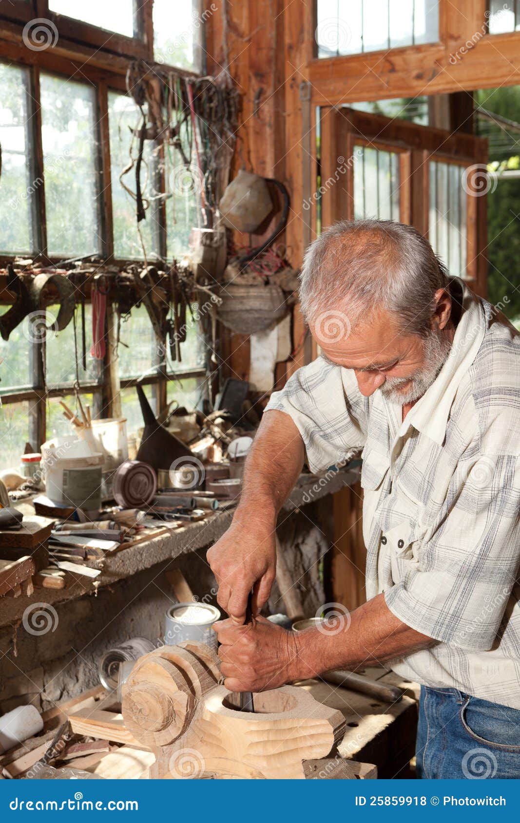Vintage carpenter stock photo. Image of sculpting, labor 