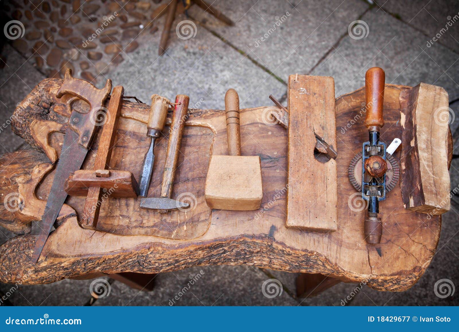 Vintage Carpenter's Tools Royalty Free Stock Photography 