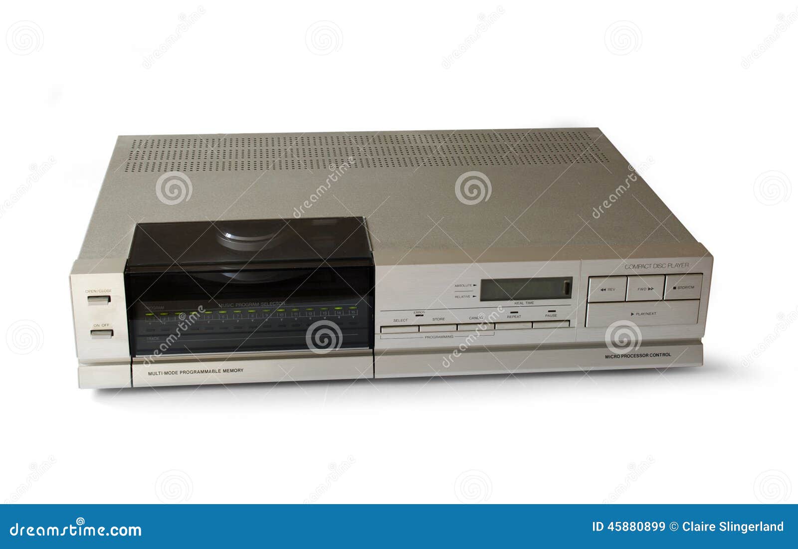 Vintage CD player stock image. Image of player, listen 45880899