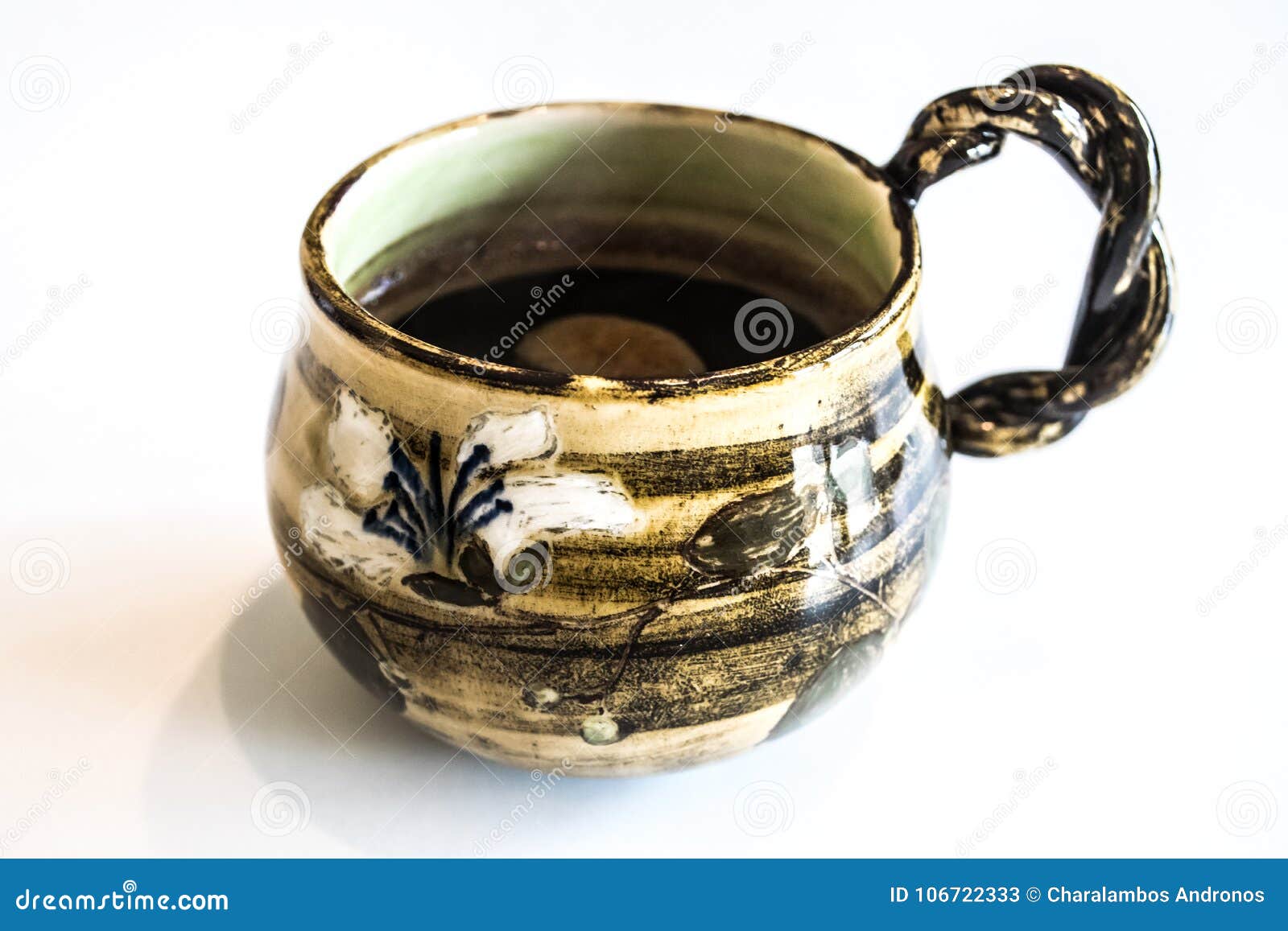 Vintage Ceramic Cup of Greek Coffee Stock Image Image of vintage
