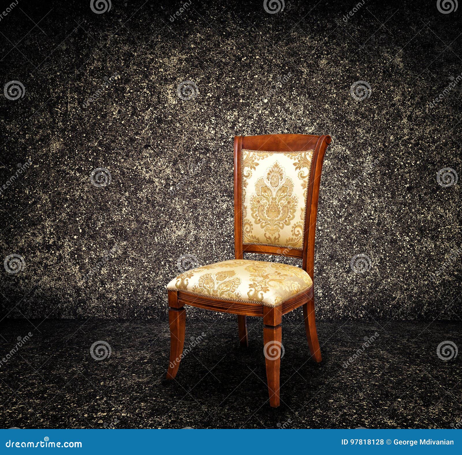 Vintage Chair on Background Stock Photo - Image of indoor, background:  97818128