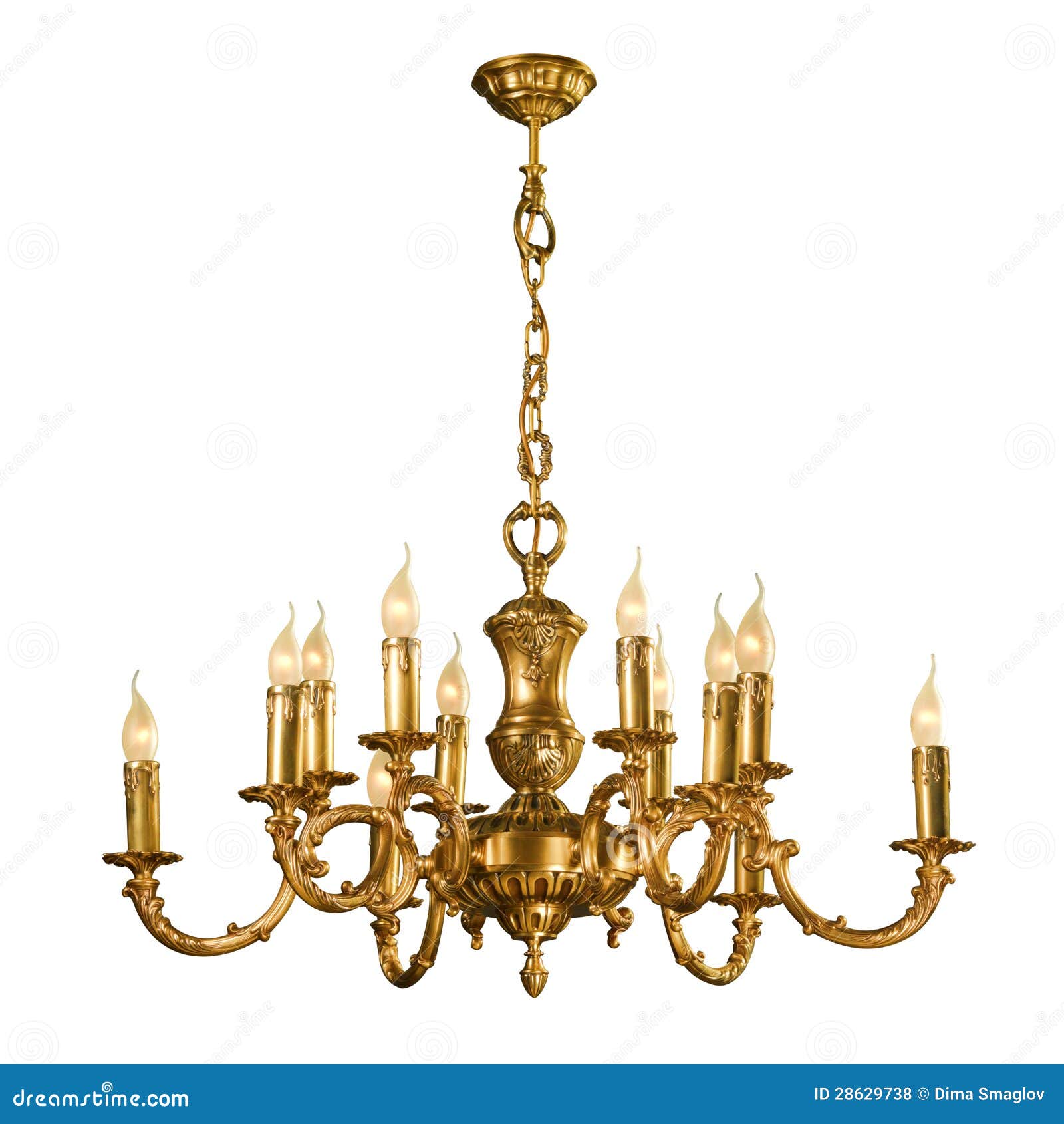 Vintage Chandelier Isolated on White Stock Photo Image of candle