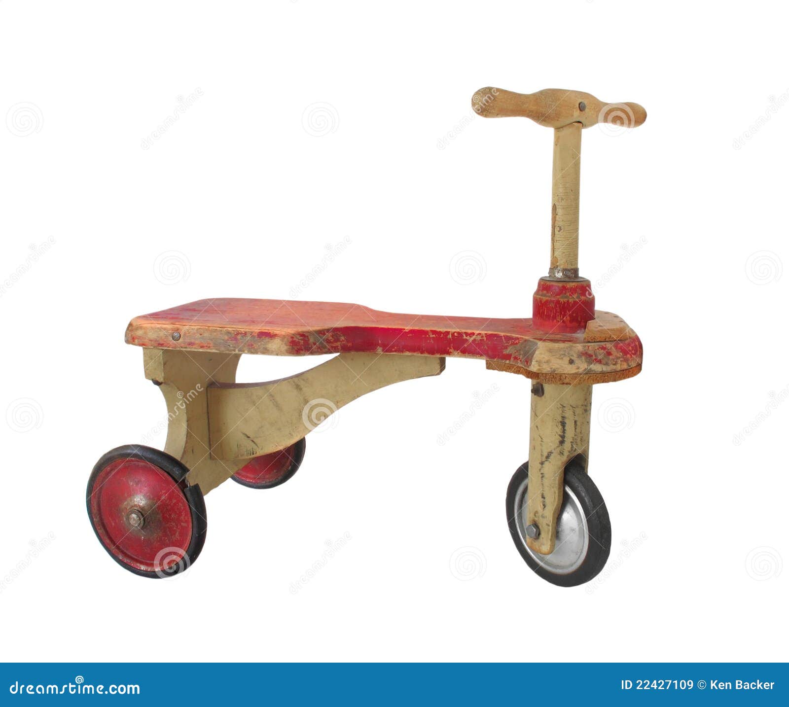 antique wooden tricycle