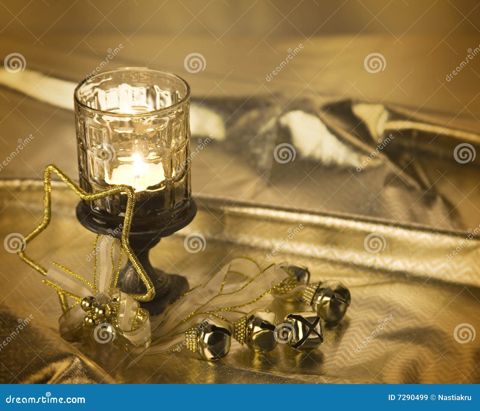 Vintage Christmas candle stock image. Image of xmas, season 7290499