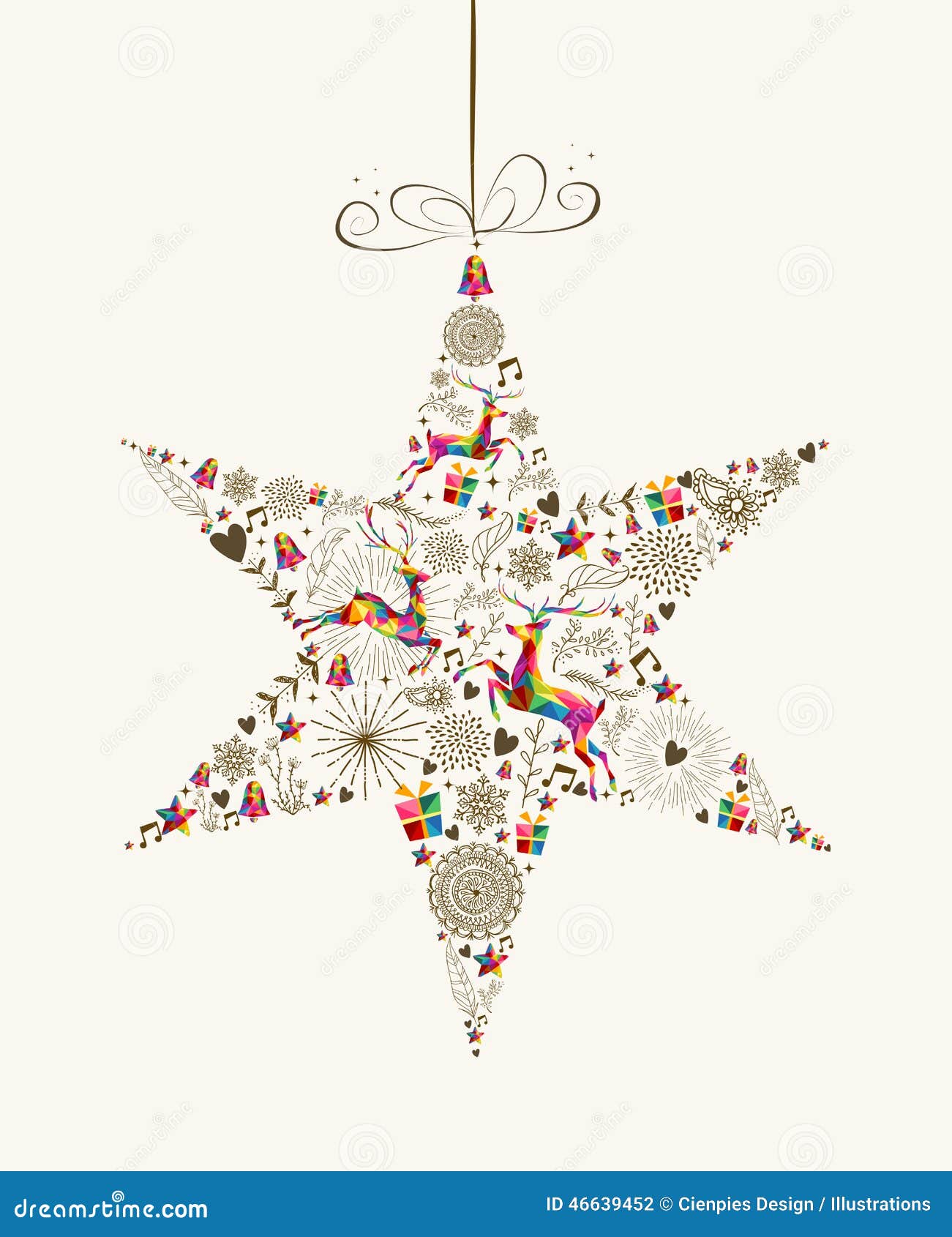 Carte De Noel A Editer Vintage Christmas Star Bauble Greeting Card Stock Vector Illustration Of Hanging Hang 46639452