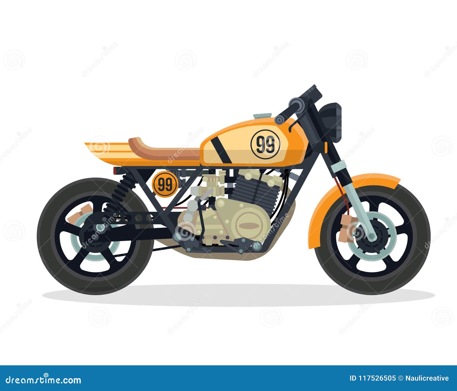 vintage classic cafe racer motorcycle 
