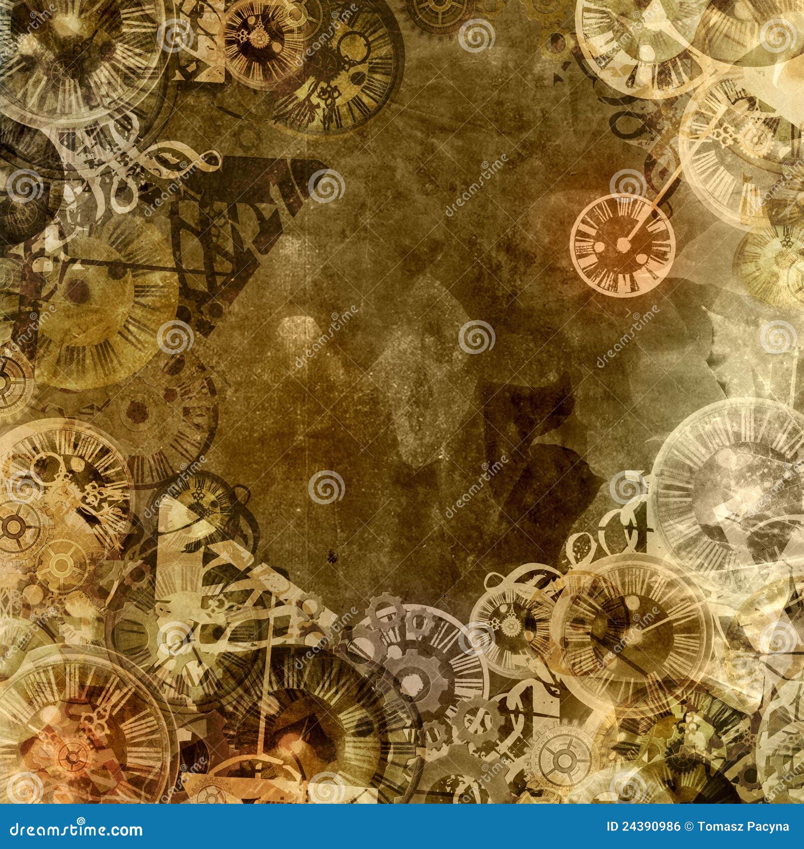 Vintage Clocks Time Theme Background Royalty Free Stock Image - Image: 24390986