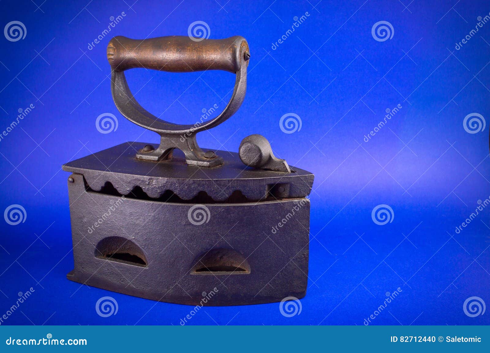 Vintage Coal Iron for Usage with Budning Embers Stock Photo Image of