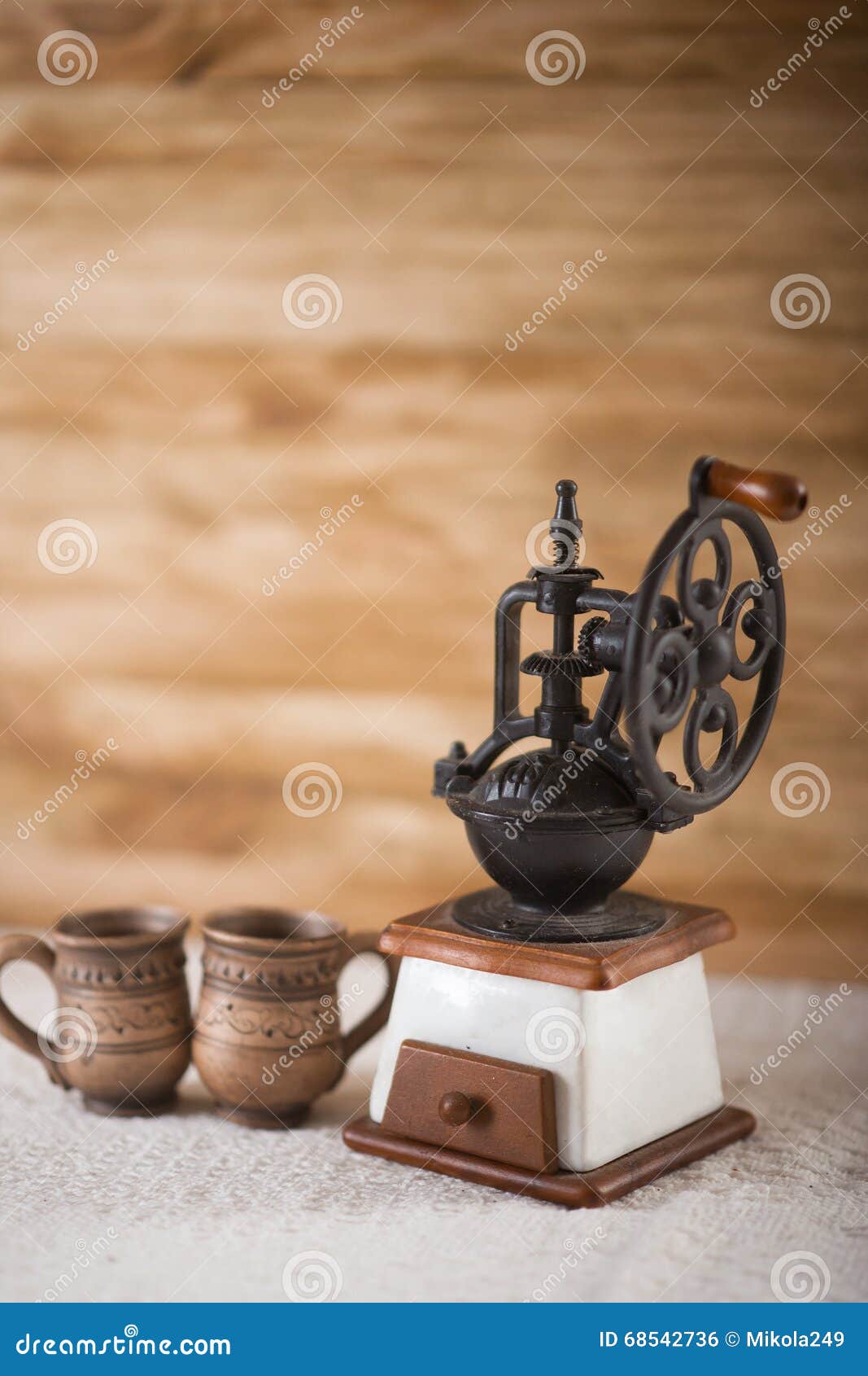 Vintage Coffee Grinder Turkish Stock Photo Image of black, caffeine 68542736