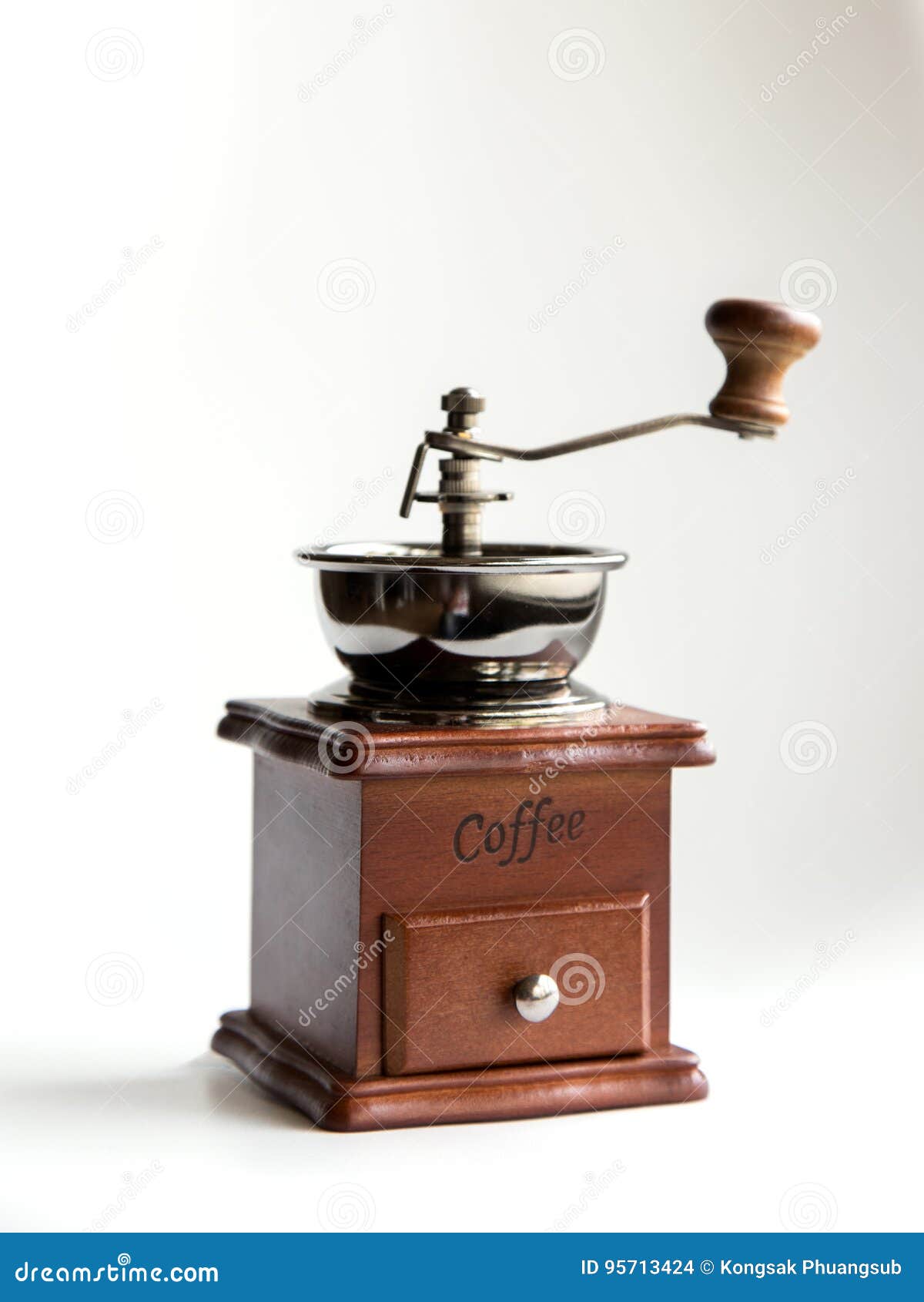 Vintage Coffee Hand Mill on White Background Stock Photo Image of