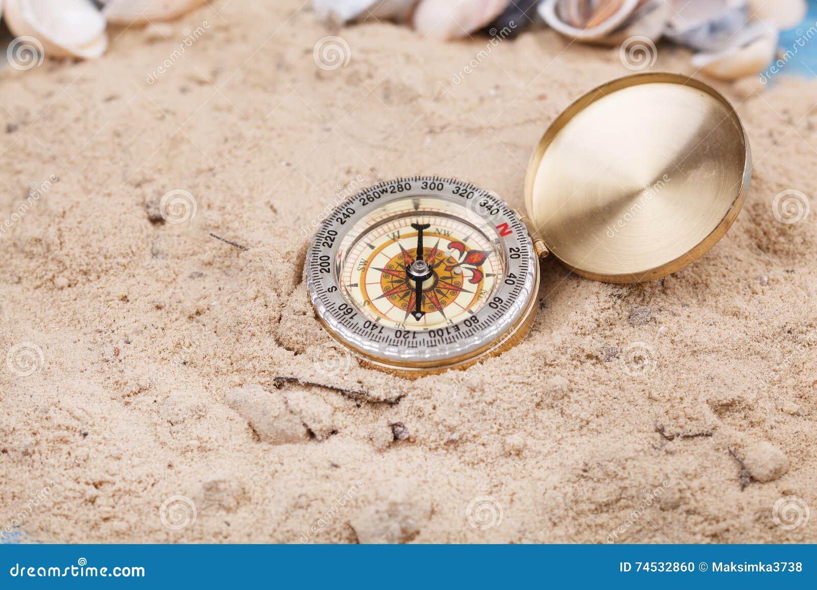 Vintage Compass. Studio Shot Stock Photo Image of compass, azimuth