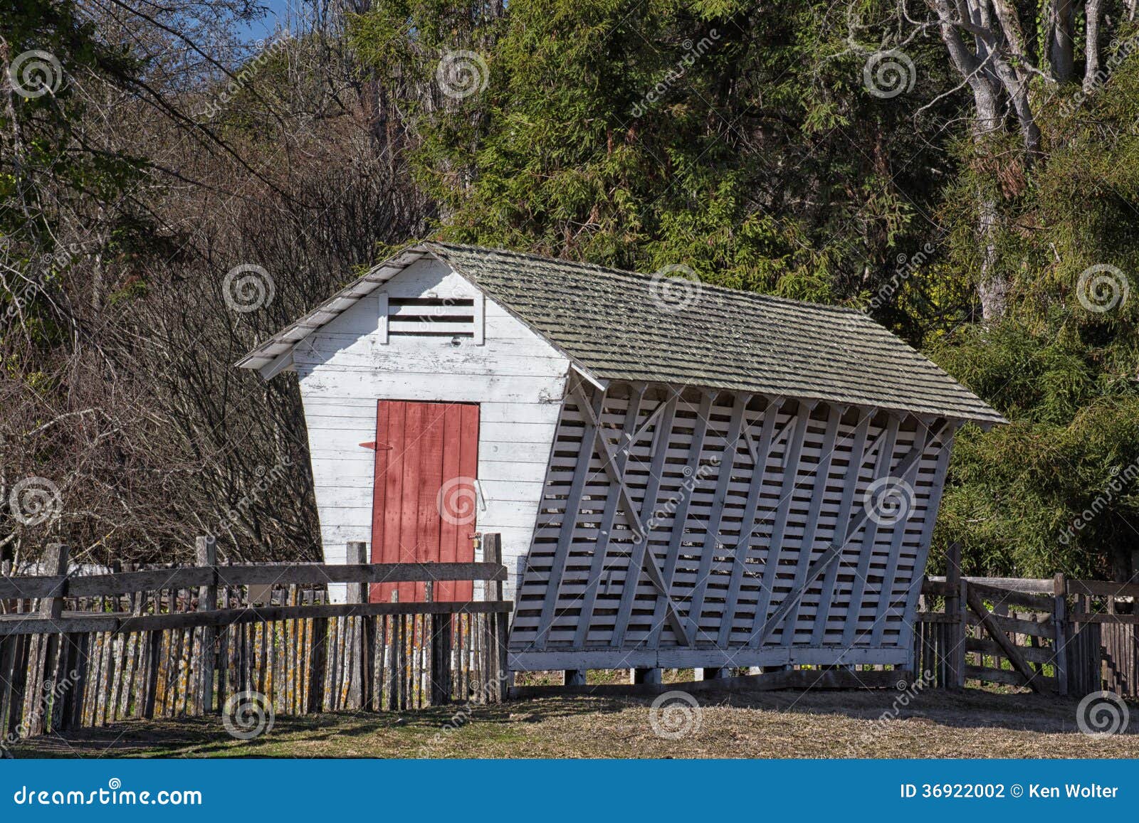 Vintage Corn Crib stock photo. Image of farming, shed 