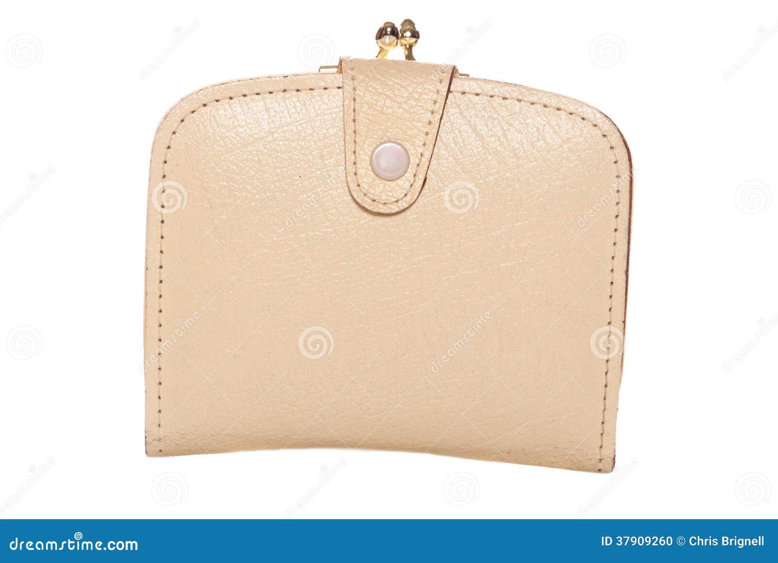 Vintage Cream Leather Purse Stock Photo Image of leather, purse 37909260