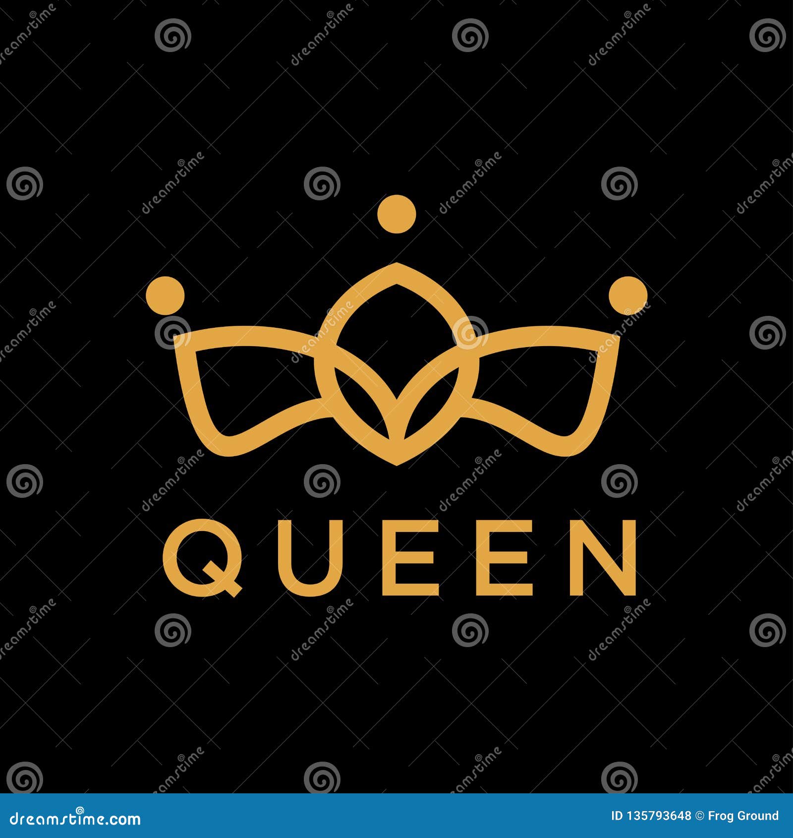 Vintage Creative Crown Abstract Logo Design Vector Template
