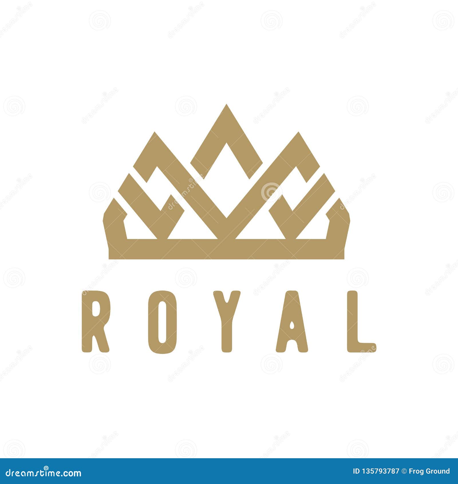 Vintage Creative Crown Abstract Logo Design Vector Template