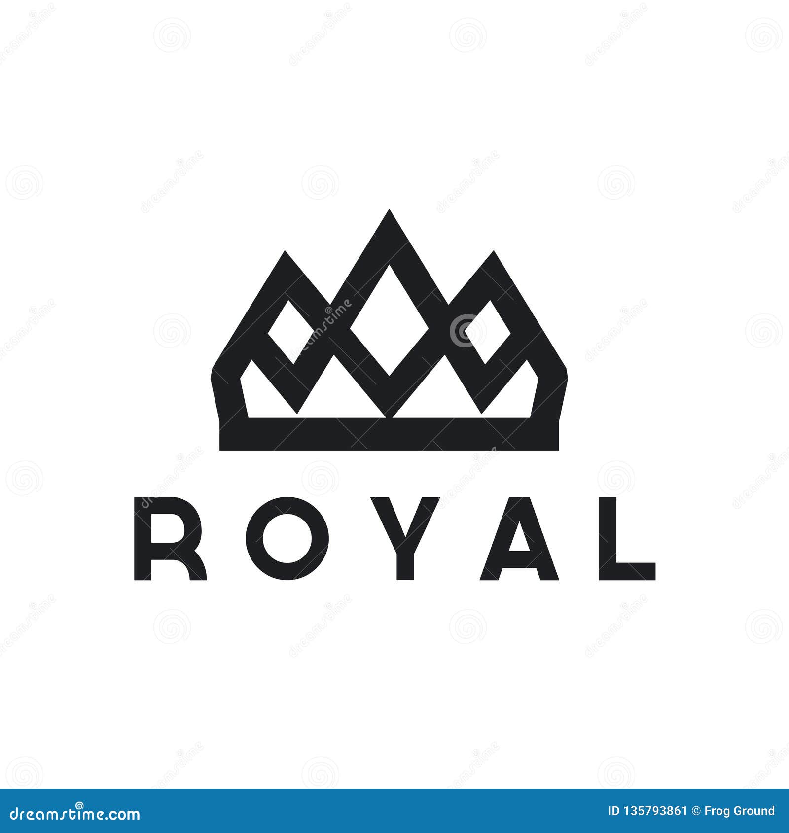 Vintage Creative Crown Abstract Logo Design Vector Template