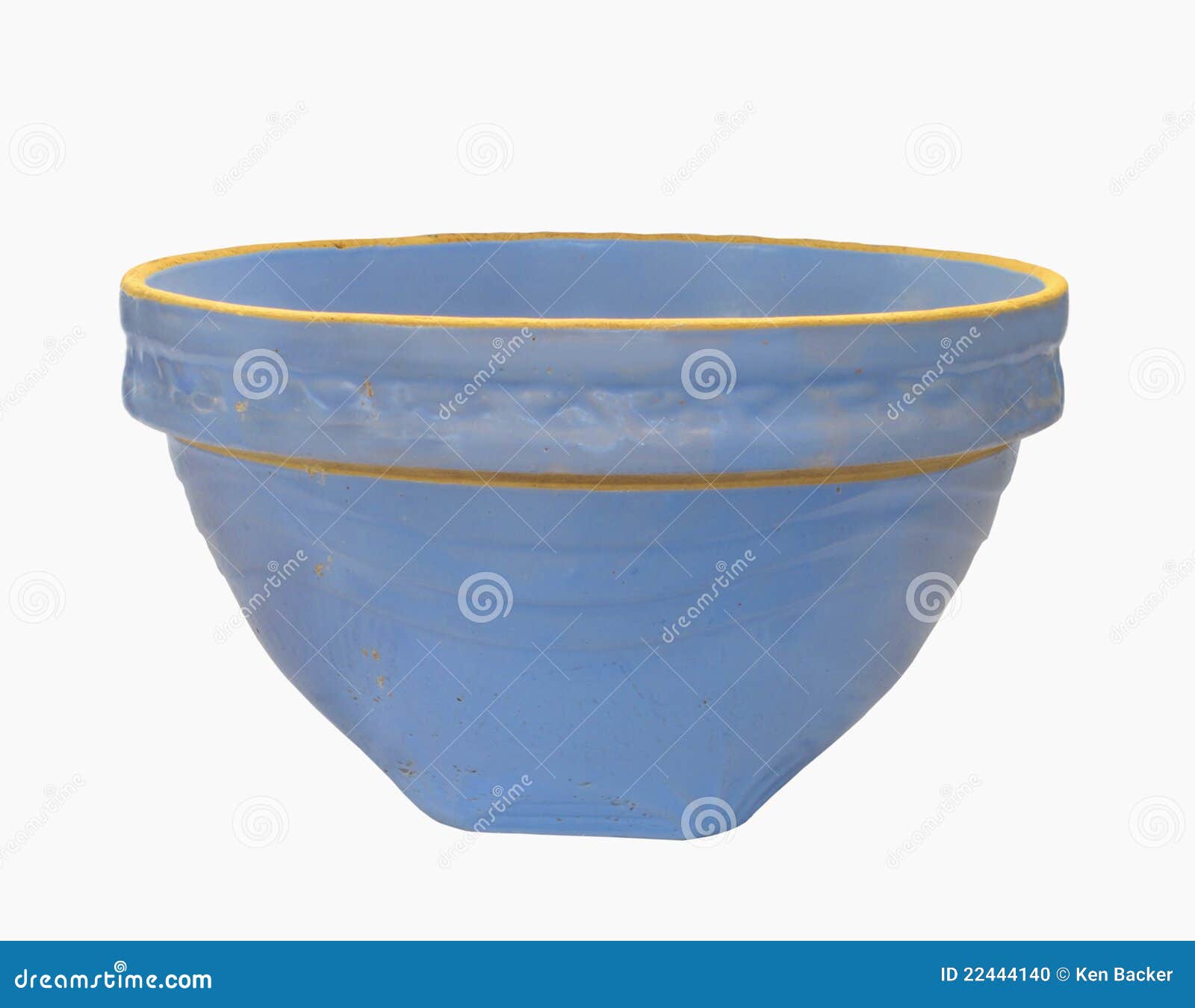 vintage crockery blue mixing bowl 