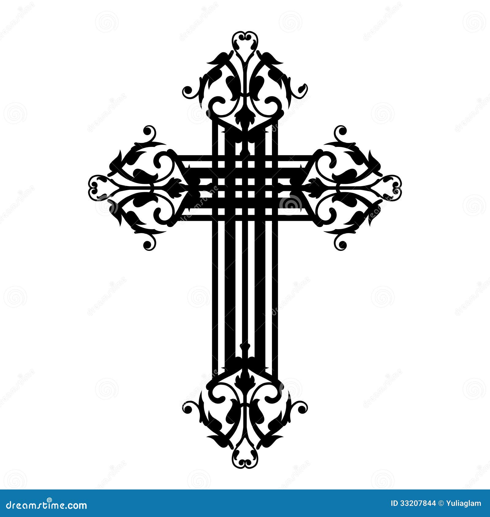 Vintage cross stock vector. Illustration of harmony, pray - 33207844