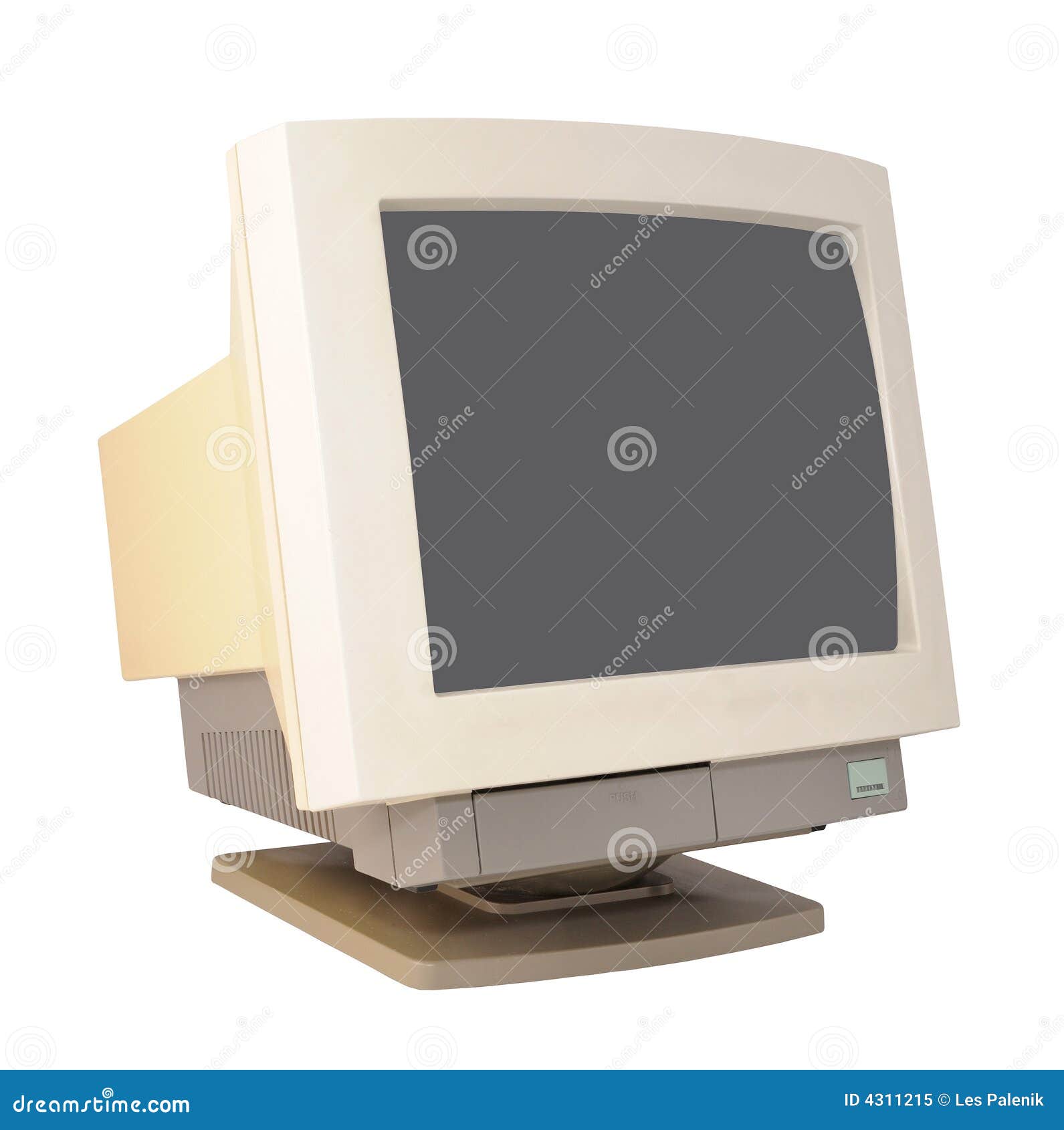 Persecute Perfect old Vintage CRT monitor stock image. Image of magdata, vintage - 4311215