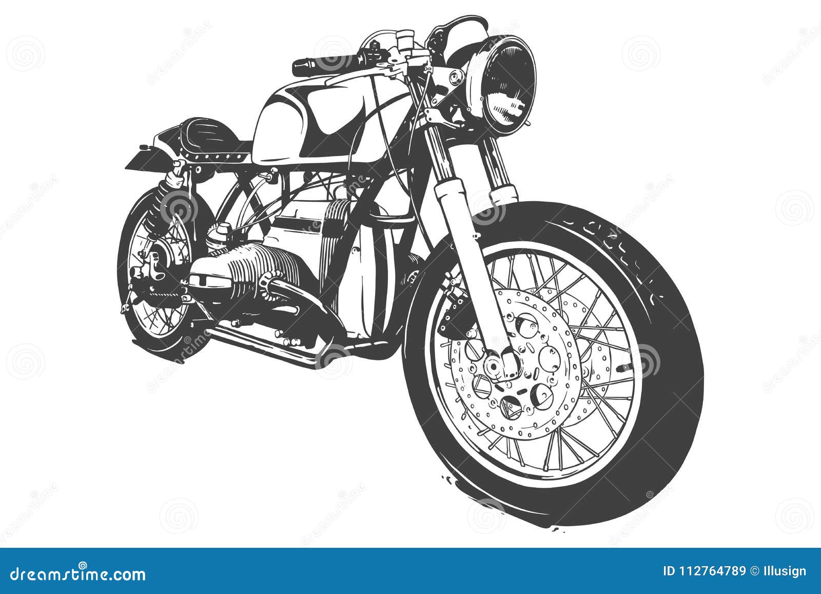 vintage custom motorcicle graphic poster .