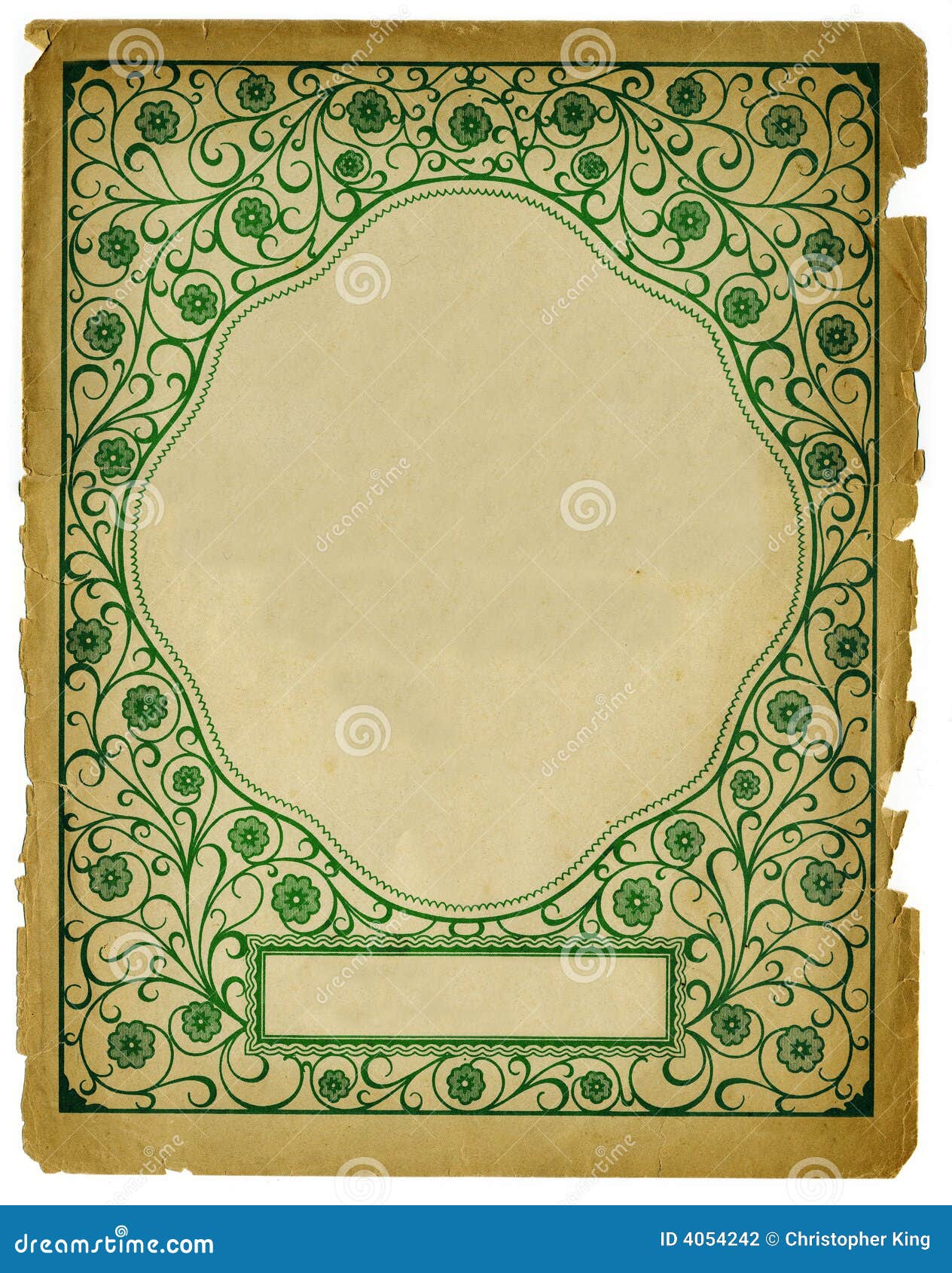 Vintage Decorative Background Design On Old Paper Stock Photography