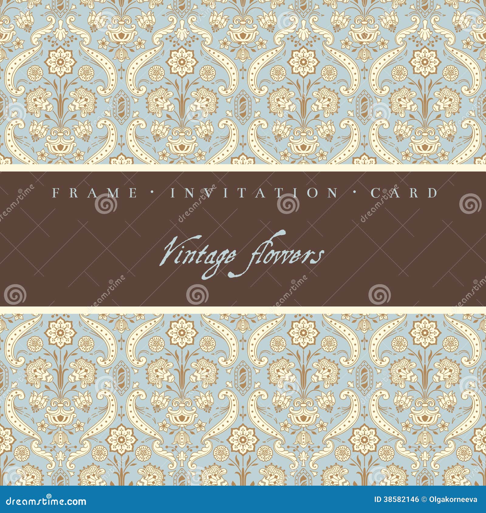 Vintage decorative card stock vector. Illustration of anniversary