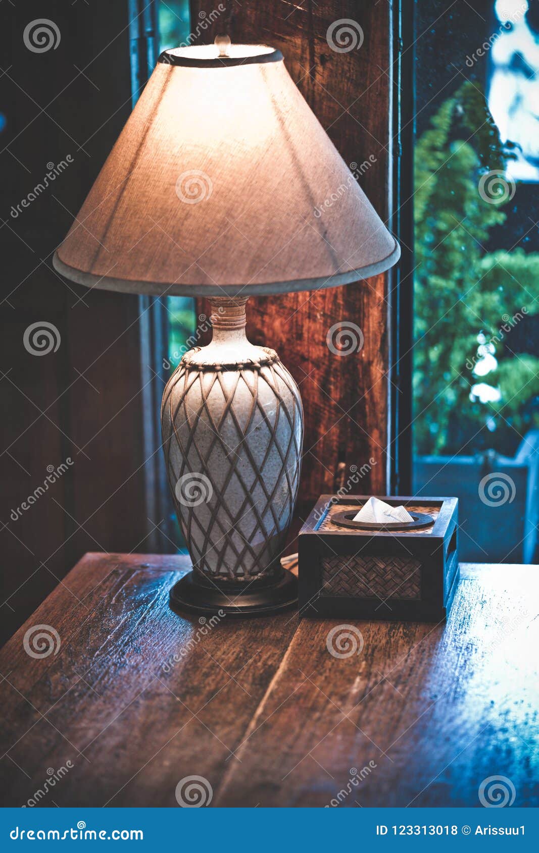 Vintage Decorative Desk Lamp Lighting Stock Photo Image Of