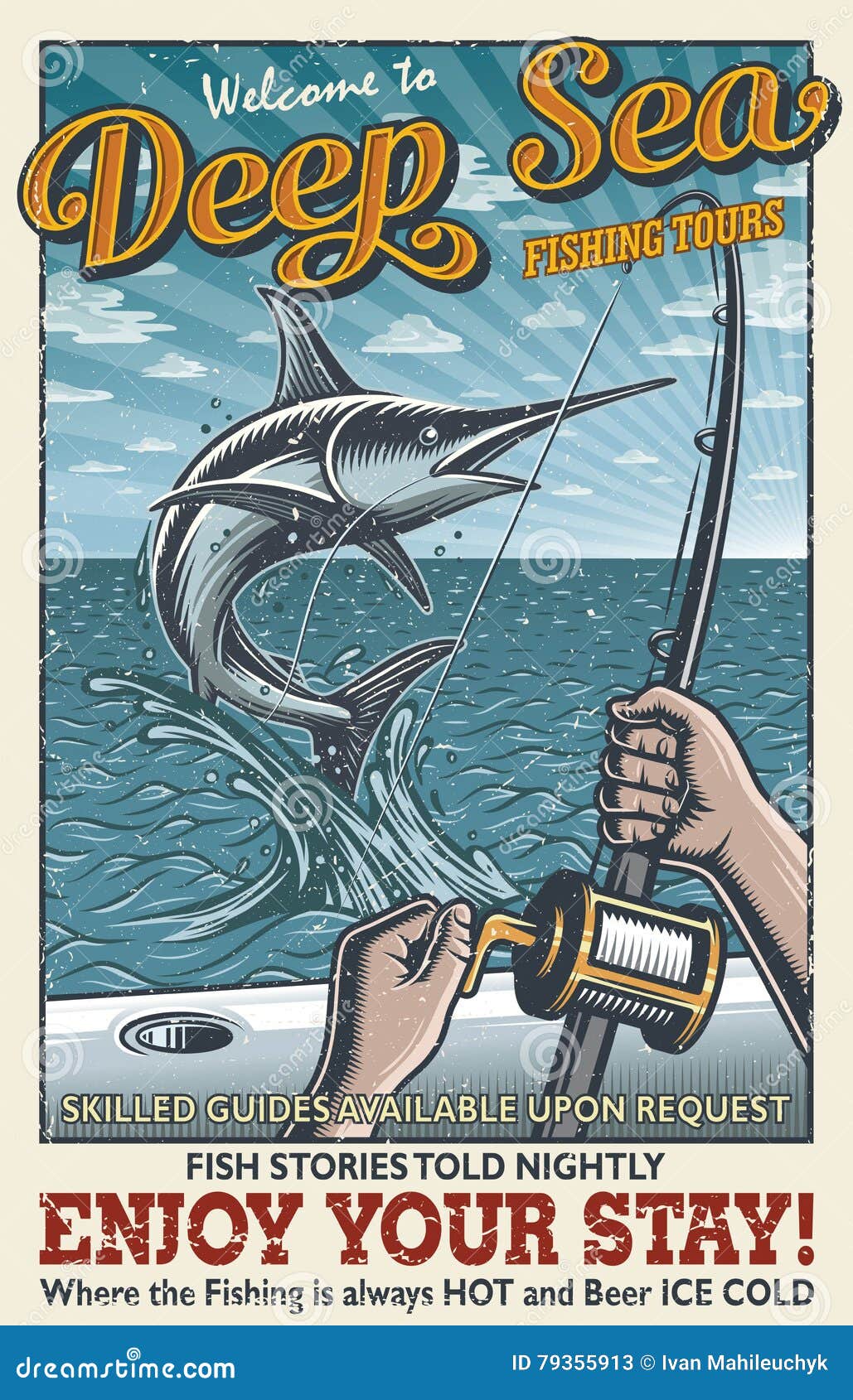 Vintage Deep Sea Fishing Poster Stock Illustrations – 91 Vintage Deep Sea  Fishing Poster Stock Illustrations, Vectors & Clipart - Dreamstime