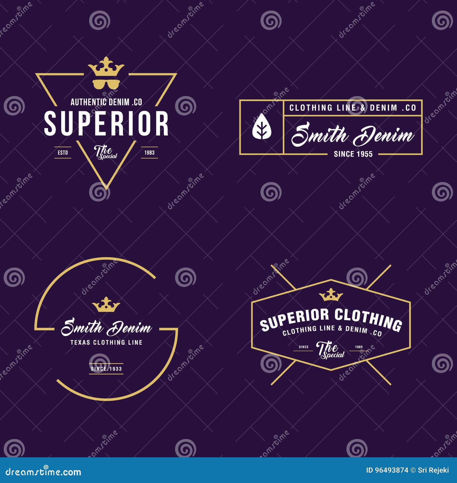 Vintage Denim Badge Label, Classic Clothing Line Stock Vector ...