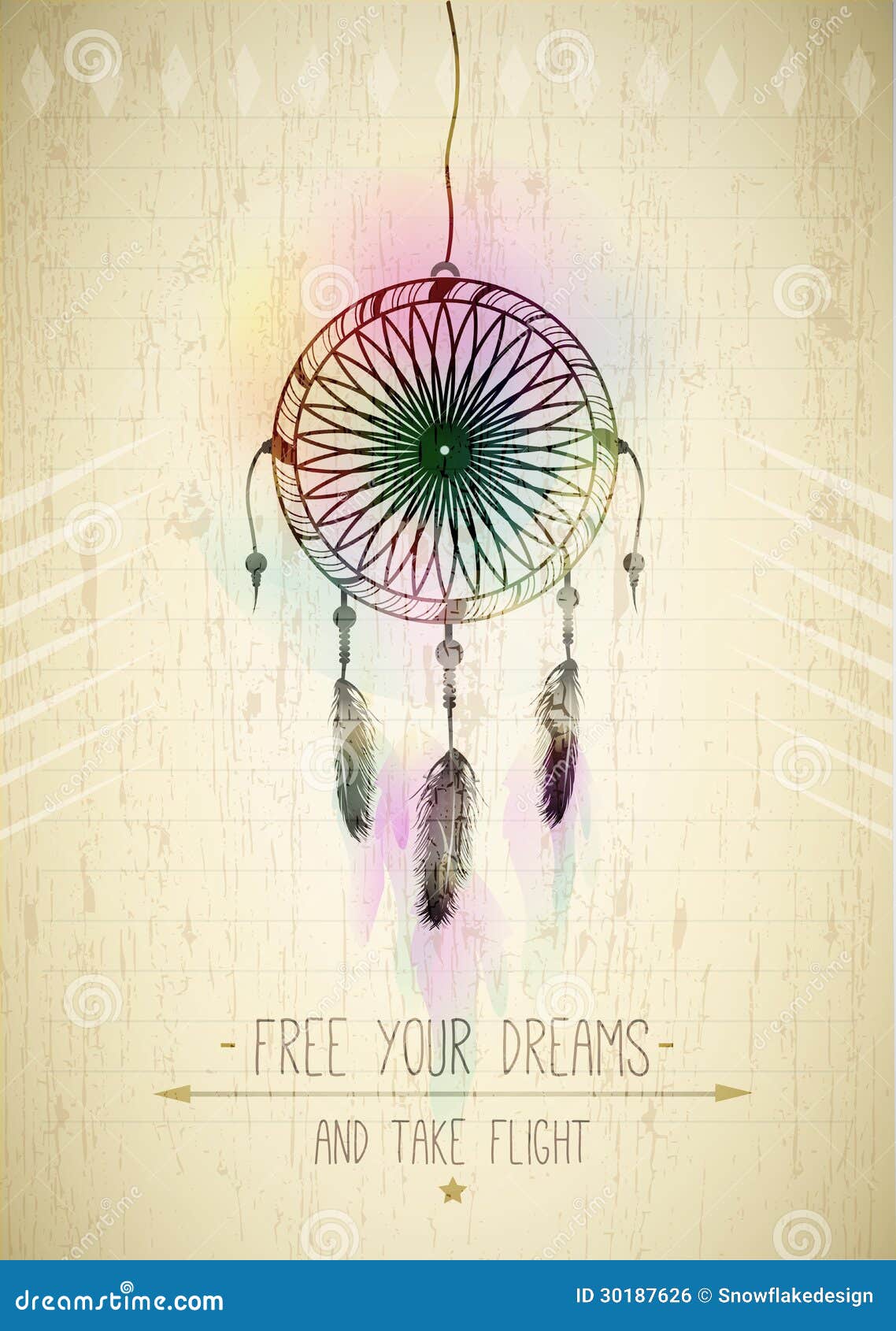 Vintage Design With Dream Capture Royalty Free Stock Image Image