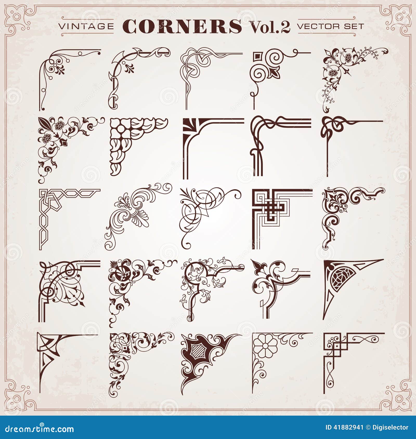 vintage  s corners and borders