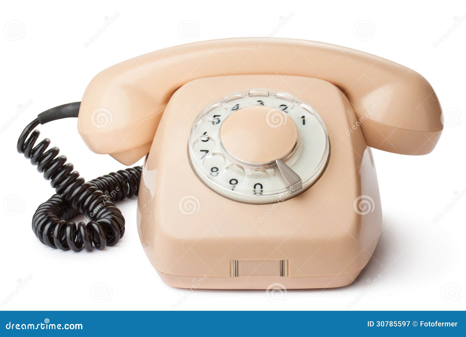 Vintage Desktop Rotary Telephone Stock Image Image of beige, closeup 30785597