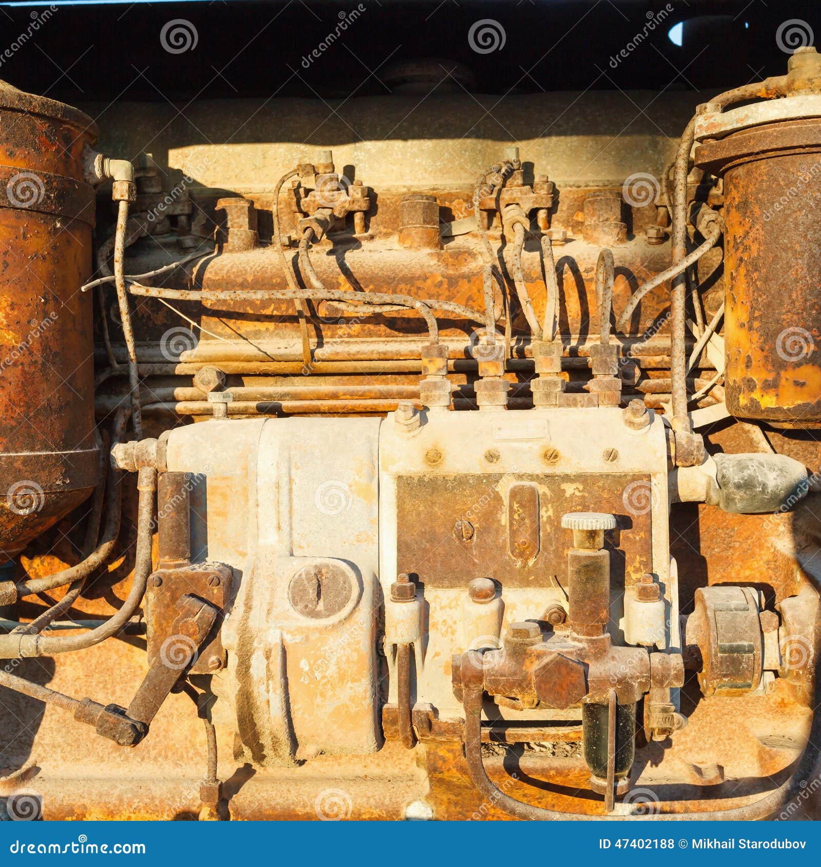 Vintage Diesel Engine Parts Stock Photo Image of industry, business