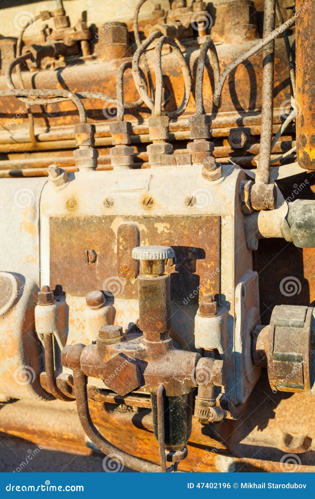 Vintage Diesel Engine Parts Stock Photo Image of electric, hood 47402196