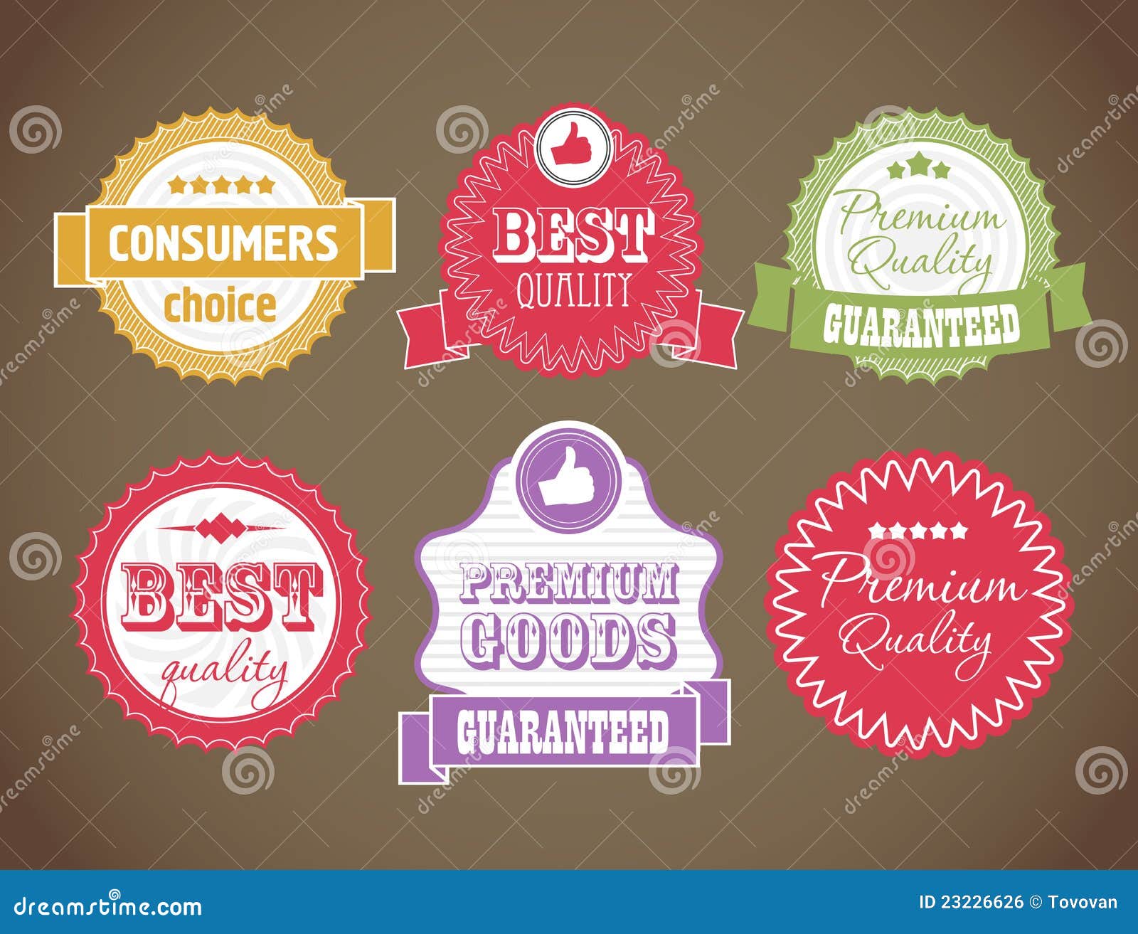 Vintage Discount Labels Set Stock Vector Illustration of collection, design 23226626