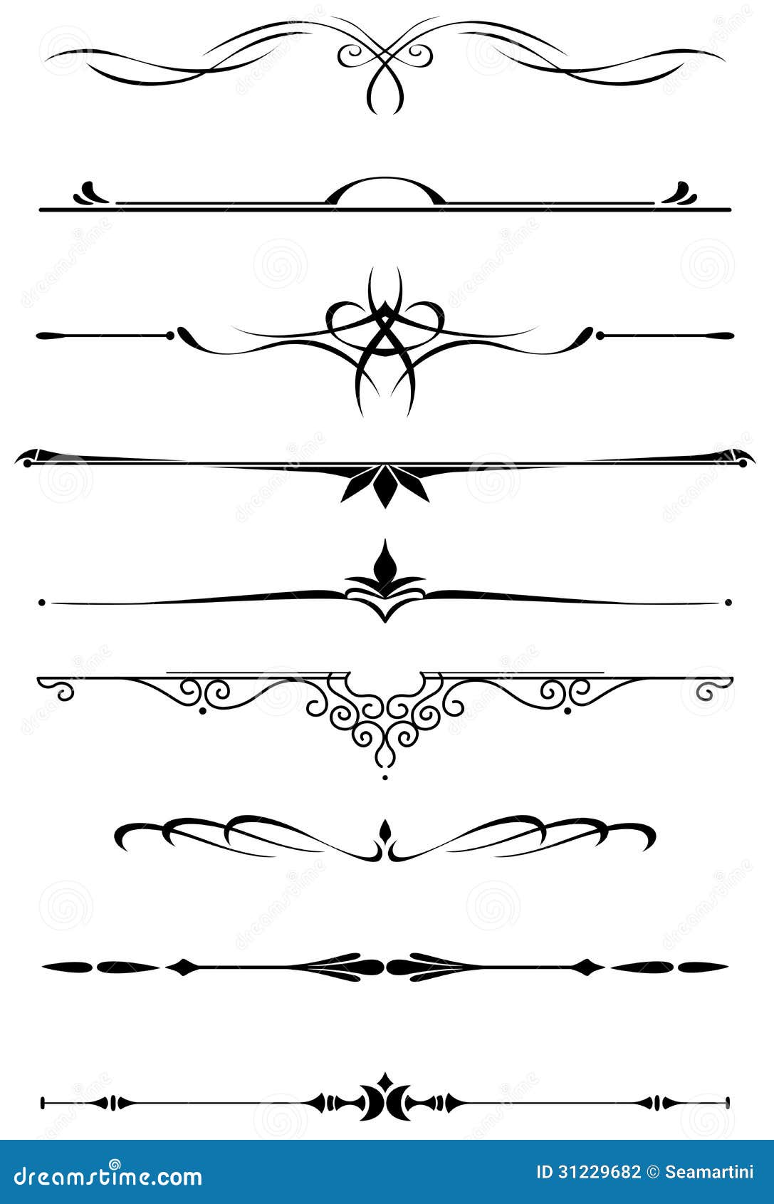 Vintage Dividers And Borders Stock Vector - Illustration of panel