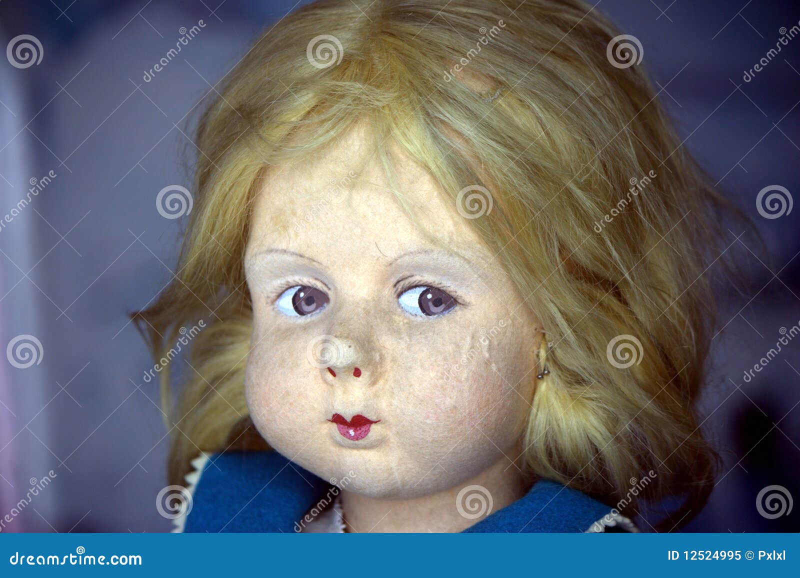 Vintage doll face stock image. Image of destruction, pitiful 12524995