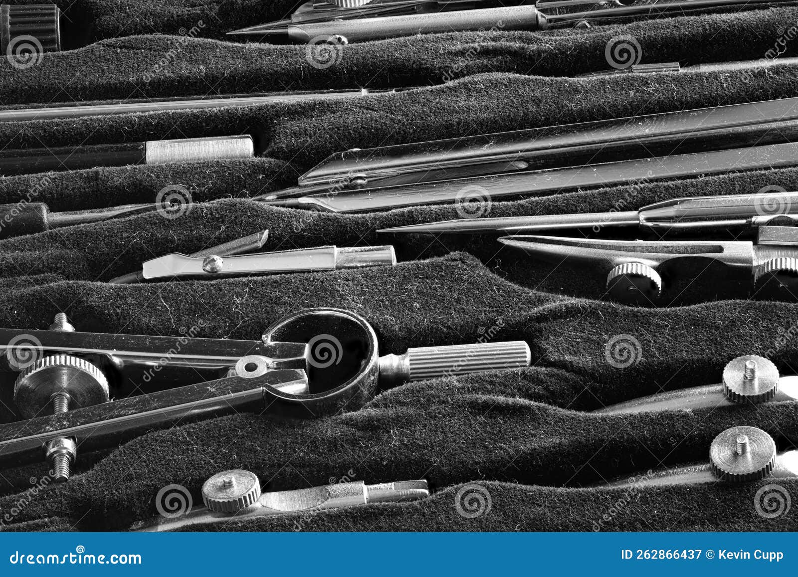 Vintage Drafting Tool Set Close Up Stock Image Image of architect