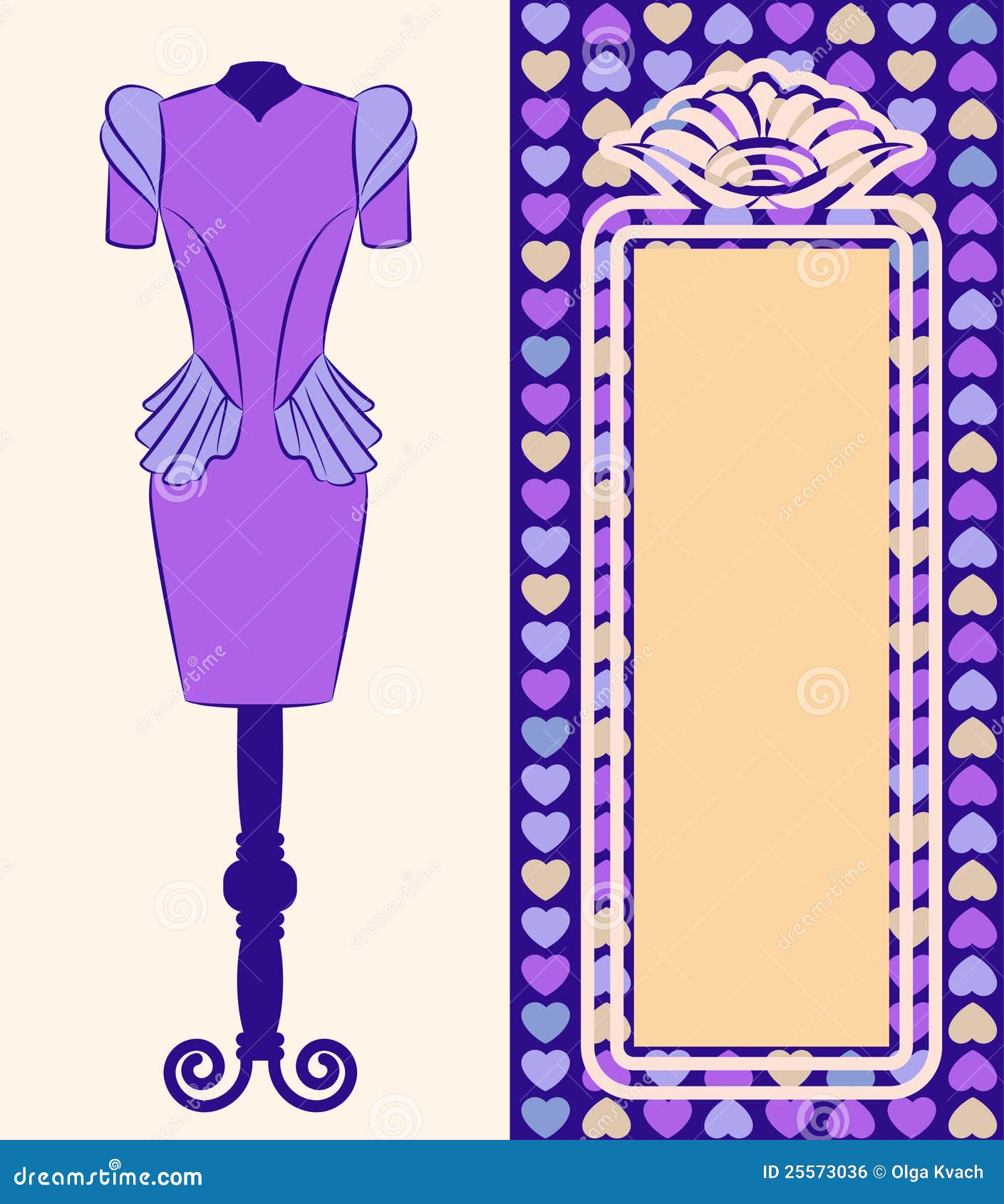 Vintage dress stock vector. Illustration of greeting - 25573036