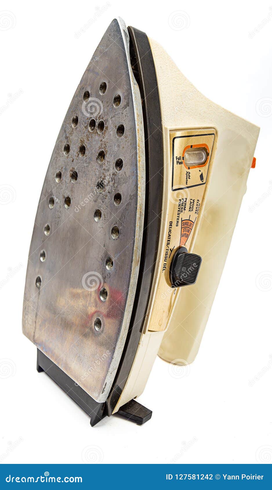 Vintage electric iron stock photo. Image of steel, tool 127581242