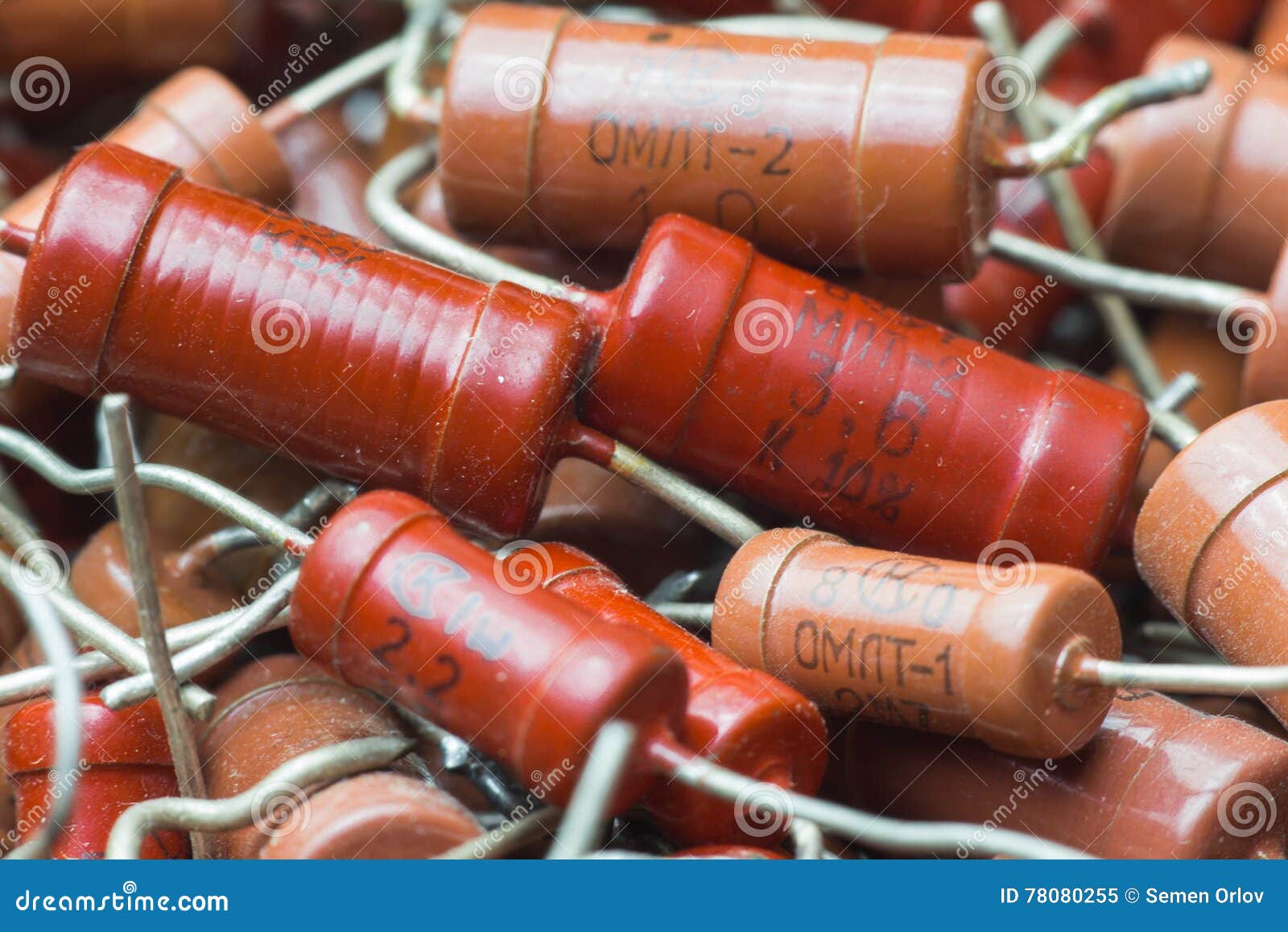 Vintage Electronic Parts, Resistor Stock Image Image of union, power