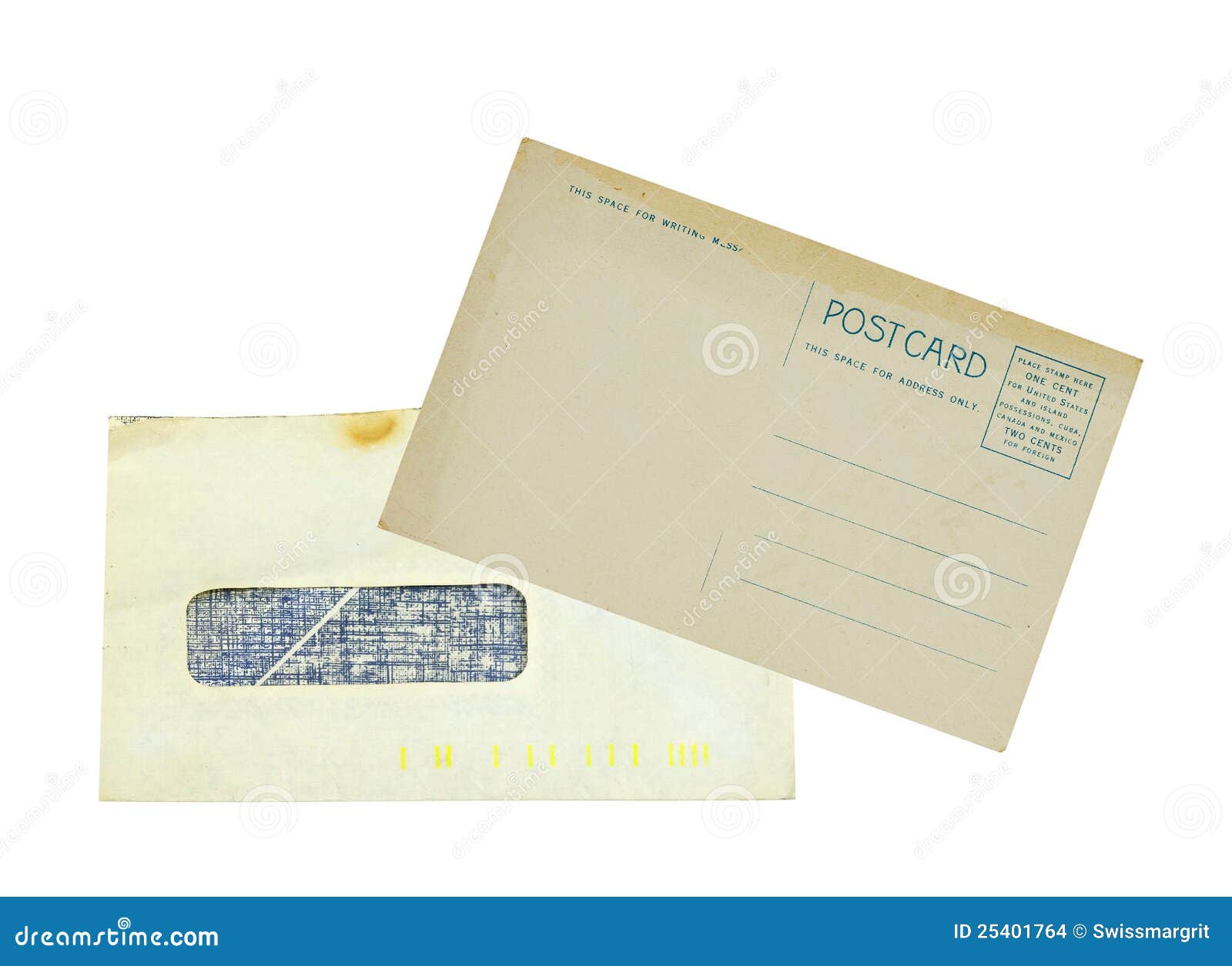 Vintage Envelope and Postcard Stock Photo Image of obsolete, holiday