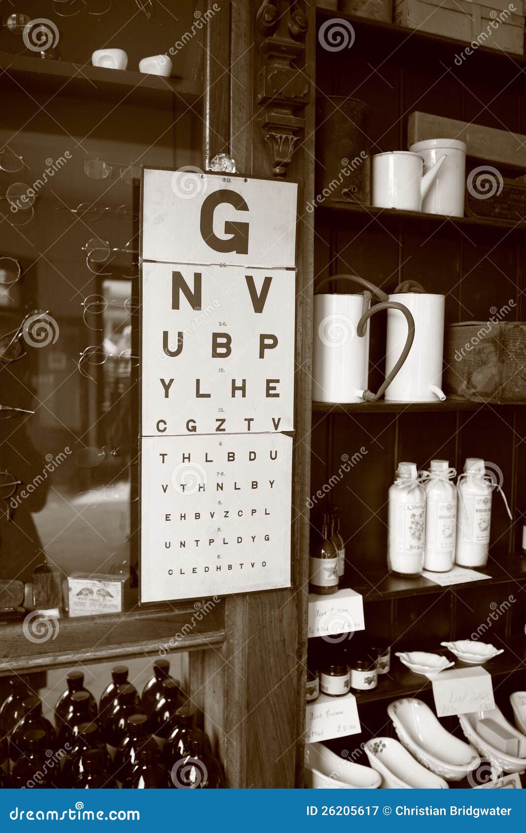 Vintage Eye Chart Light Box